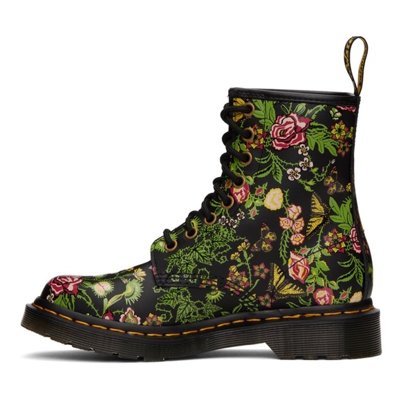 Doc Martens Floral Bloom Leather Lace-Up Boots - Picture 4 of 6